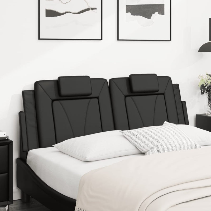vidaXL fekete műbőr fejtámla párna 120 cm
