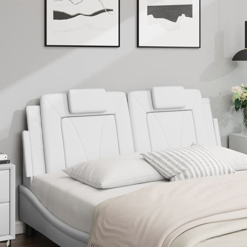 vidaXL fehér műbőr fejtámla párna 120 cm
