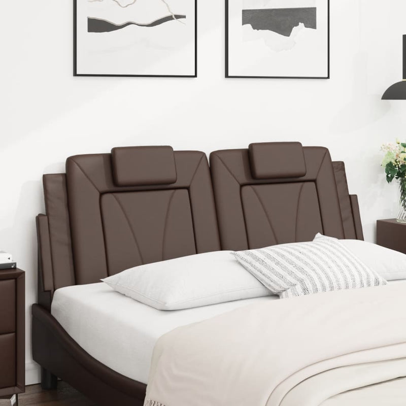 vidaXL barna műbőr fejtámla párna 120 cm