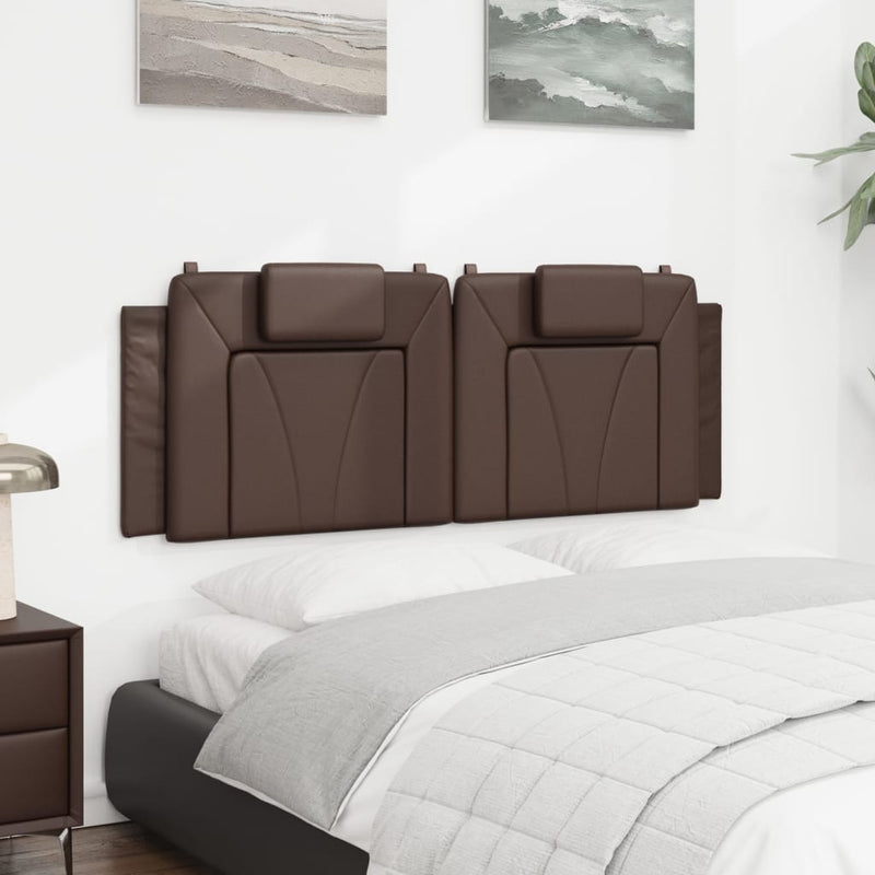 vidaXL barna műbőr fejtámla párna 120 cm