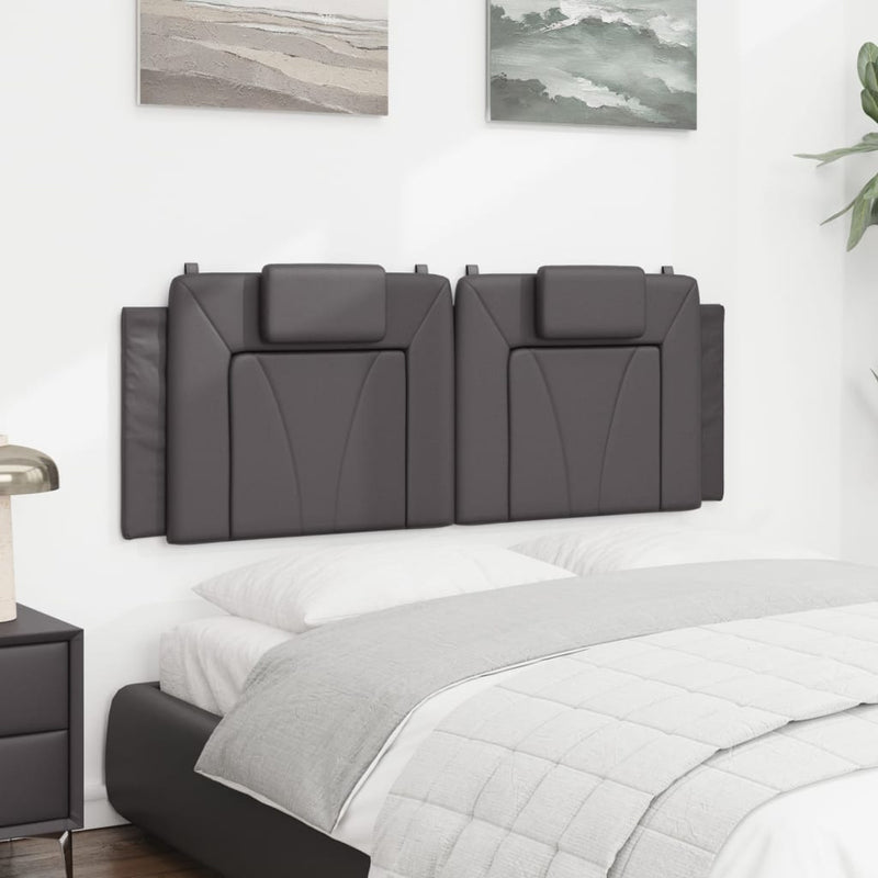 vidaXL szürke műbőr fejtámla párna 120 cm
