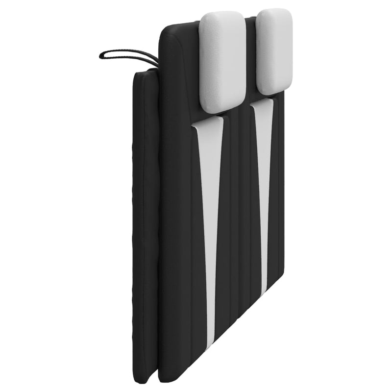 vidaXL fekete és fehér műbőr fejtámla párna 120 cm
