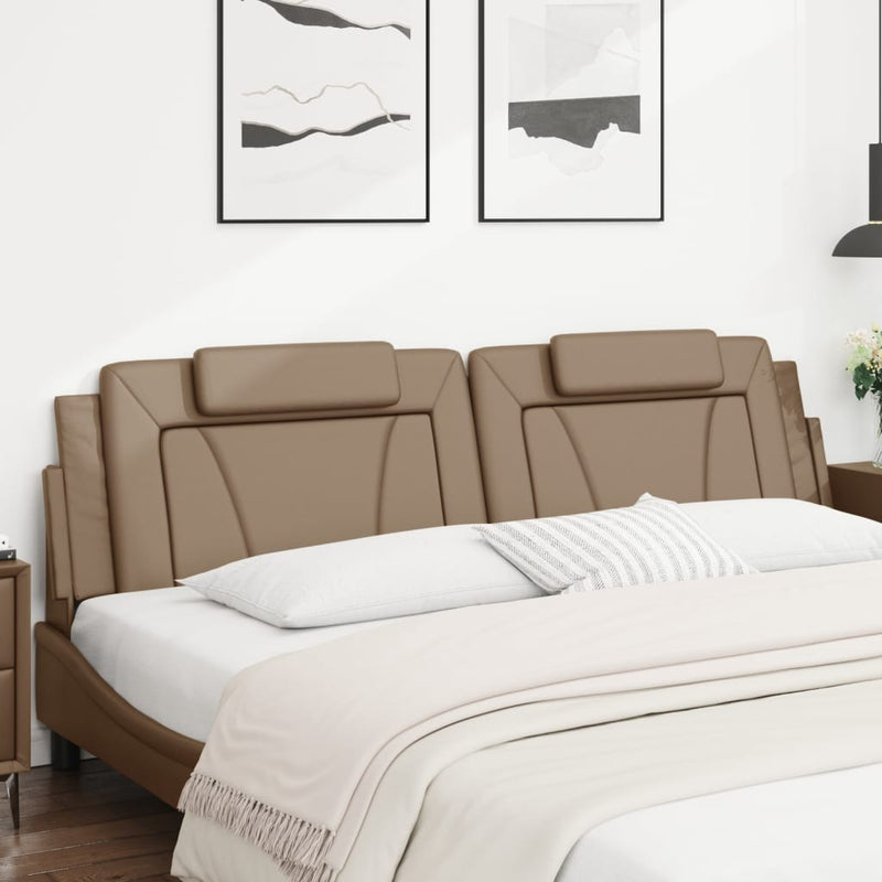 vidaXL cappuccino színű műbőr fejtámla párna 200 cm