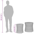 vidaXL 2 db fekete polyrattan kerti kisasztal fa asztallappal