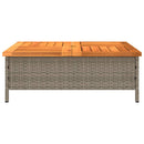 vidaXL szürke polyrattan és akácfa napernyőtalp-burkolat 70x70x25 cm