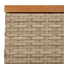 vidaXL bézs polyrattan és akácfa napernyőtalp-burkolat 70 x 70 x 25 cm