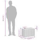 vidaXL 2 db bézs polyrattan és tömör fa kerti kisasztal 55x34x37 cm