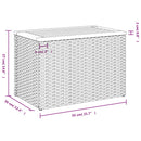 vidaXL 2 db bézs polyrattan és tömör fa kerti kisasztal 55x34x37 cm
