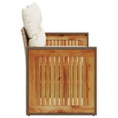 vidaXL 2 személyes bézs polyrattan kerti kanapé párnával