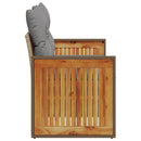 vidaXL 2 személyes bézs polyrattan kerti kanapé párnával