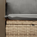 vidaXL 2 személyes bézs polyrattan kerti kanapé párnával