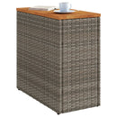 vidaXL szürke polyrattan falapos kerti kisasztal 58 x 27,5 x 55 cm