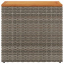 vidaXL szürke polyrattan falapos kerti kisasztal 58 x 27,5 x 55 cm