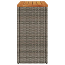 vidaXL szürke polyrattan falapos kerti kisasztal 58 x 27,5 x 55 cm