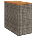 vidaXL szürke polyrattan falapos kerti kisasztal 58 x 27,5 x 55 cm