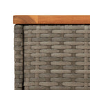 vidaXL szürke polyrattan falapos kerti kisasztal 58 x 27,5 x 55 cm