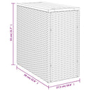vidaXL szürke polyrattan falapos kerti kisasztal 58 x 27,5 x 55 cm