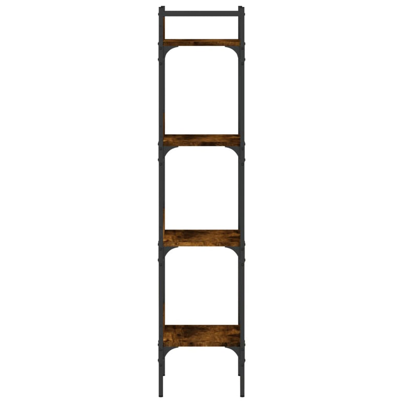 vidaXL 5 szintes füstös tölgy szerelt fa könyvespolc 35x30x138,5 cm
