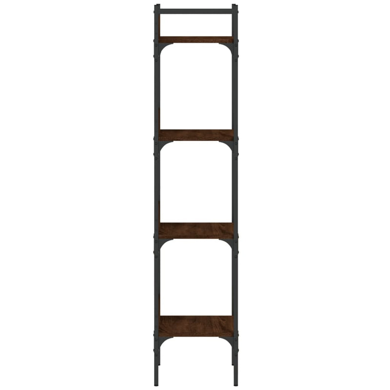 vidaXL 4 szintes barna tölgy szerelt fa könyvespolc 35 x 30 x 138,5 cm