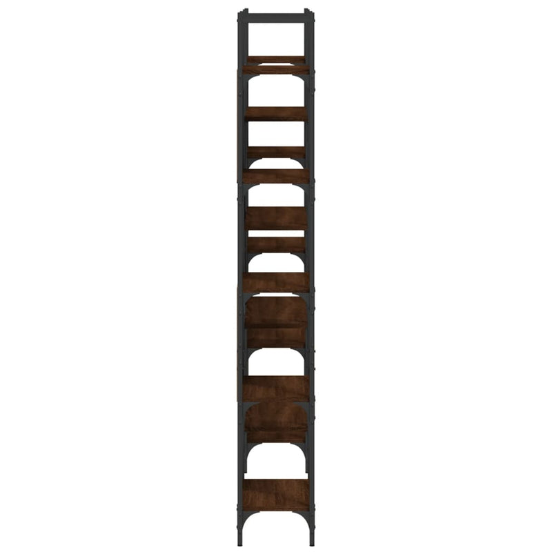 vidaXL barna tölgy színű szerelt fa könyvespolc 155,5 x 24 x 166,5 cm