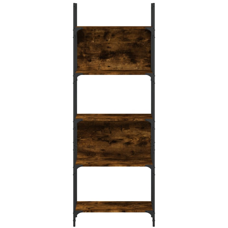 vidaXL 5 szintes füstös tölgy szerelt fa könyvespolc 60,5x24x166,5 cm