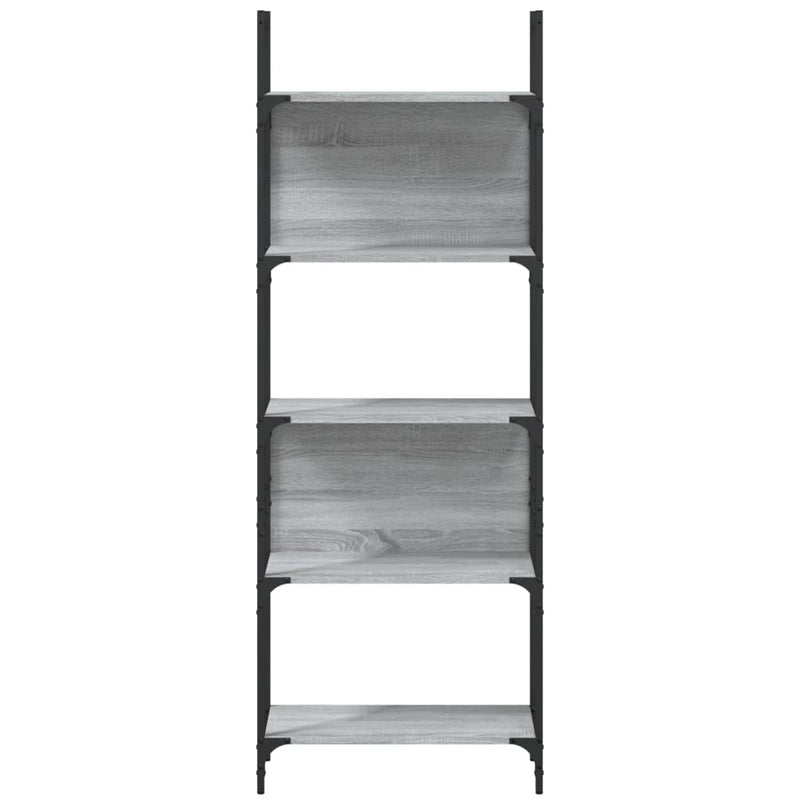vidaXL 5 szintes szürke sonoma szerelt fa könyvespolc 60,5x24x166,5 cm