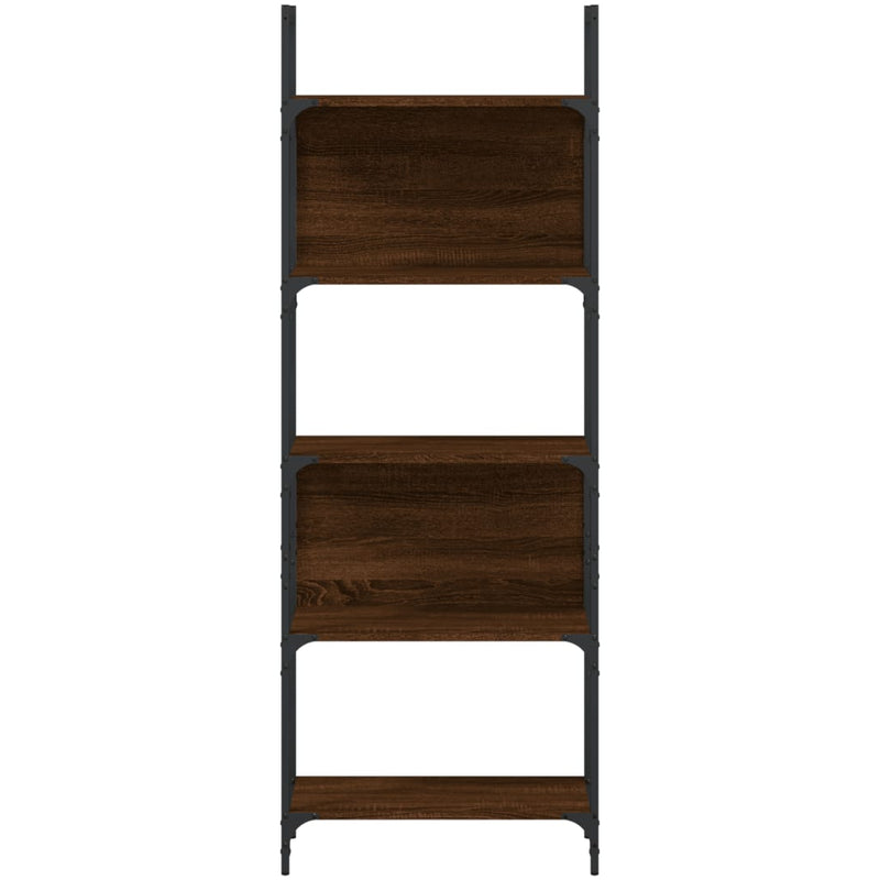 vidaXL 5-szintes barna tölgy szerelt fa könyvespolc 60,5x24x166,5 cm
