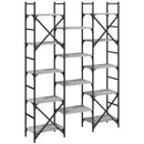 vidaXL szürke sonoma színű szerelt fa könyvespolc 127,5x28,5x172,5 cm