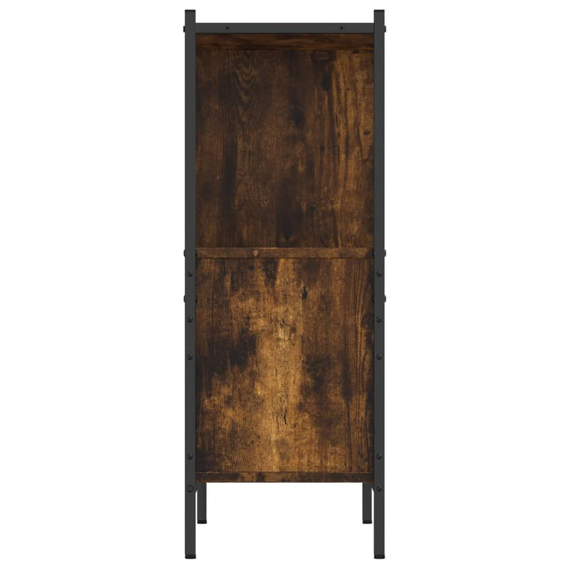vidaXL füstös tölgy színű szerelt fa könyvszekrény 72 x 28 x 77,5 cm