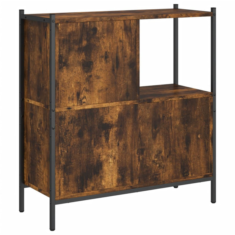 vidaXL füstös tölgy színű szerelt fa könyvszekrény 72 x 28 x 77,5 cm
