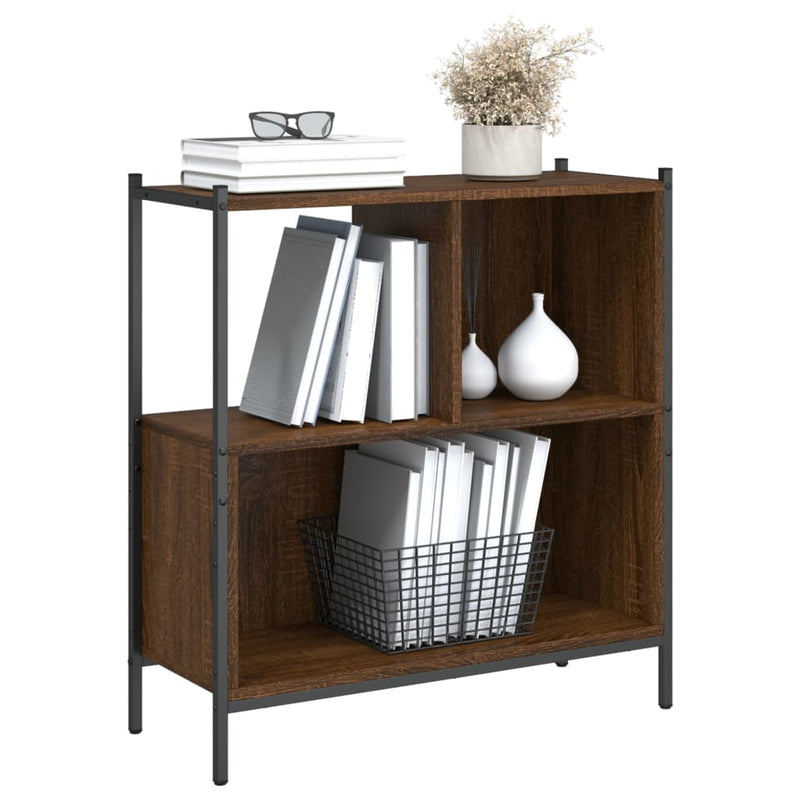 vidaXL barna tölgy színű szerelt fa könyvszekrény 72 x 28 x 77,5 cm