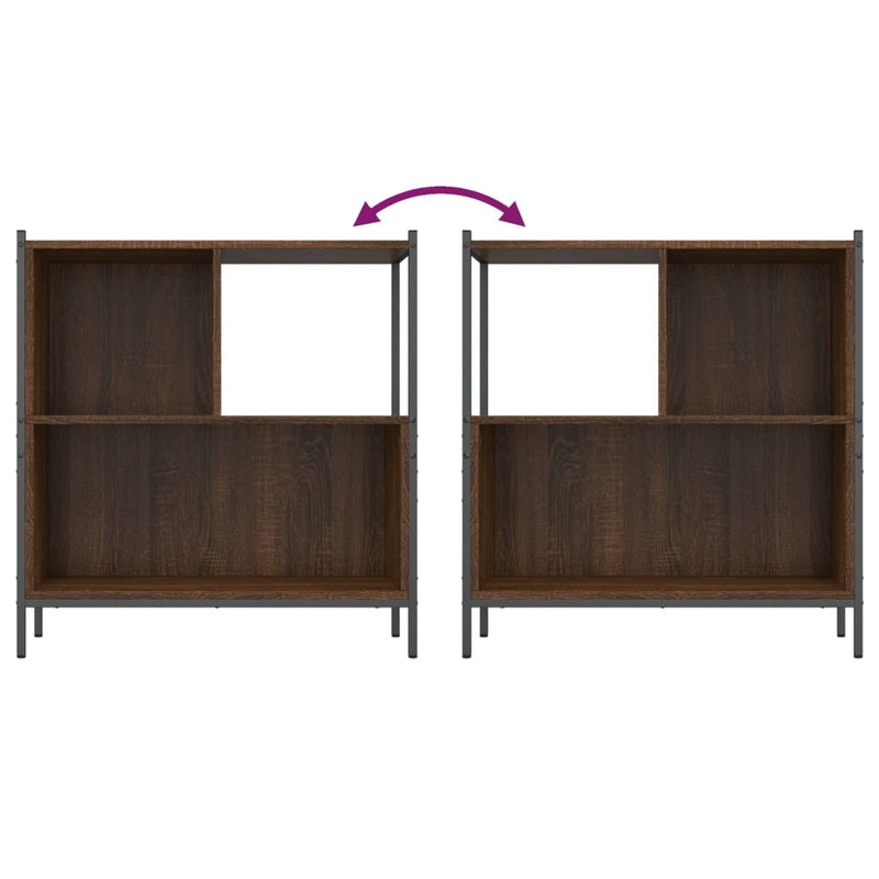 vidaXL barna tölgy színű szerelt fa könyvszekrény 72 x 28 x 77,5 cm