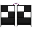 vidaXL fekete szerelt fa könyvszekrény 72x28x109 cm