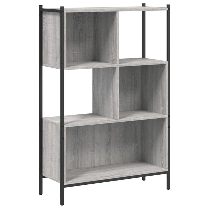 vidaXL szürke sonoma színű szerelt fa könyvespolc 72x28x109 cm