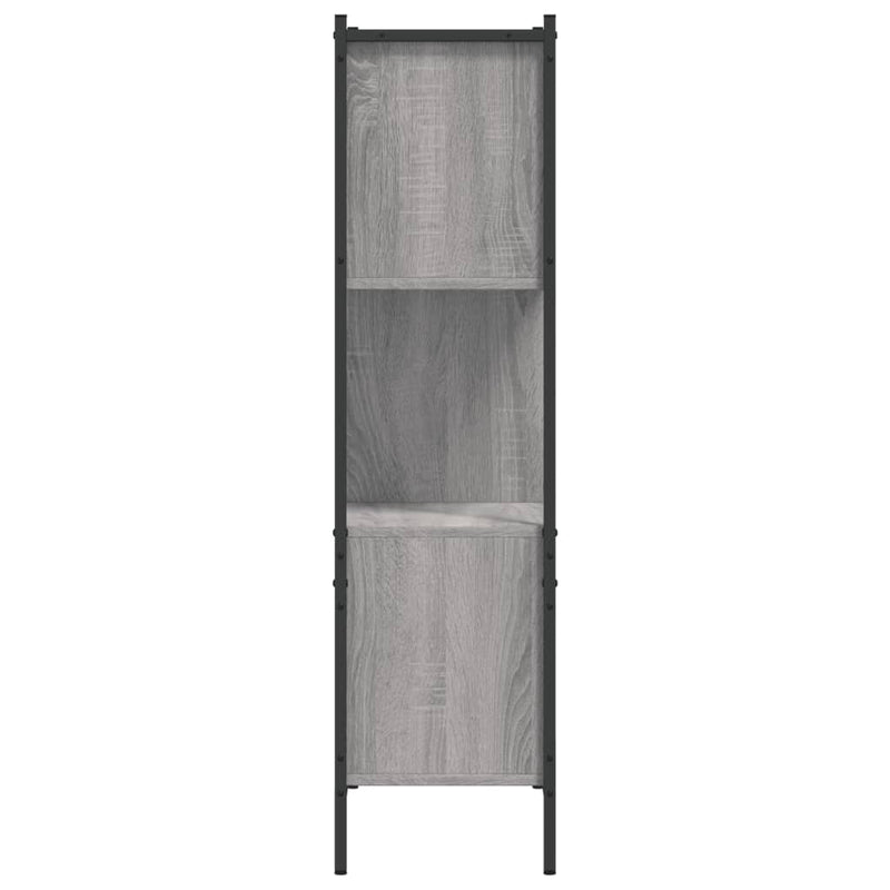 vidaXL szürke sonoma színű szerelt fa könyvespolc 72x28x109 cm