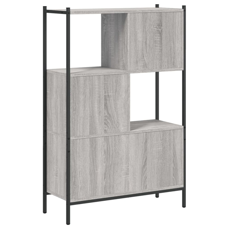 vidaXL szürke sonoma színű szerelt fa könyvespolc 72x28x109 cm
