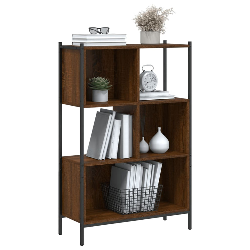 vidaXL barna tölgy színű szerelt fa könyvszekrény 72x28x109 cm