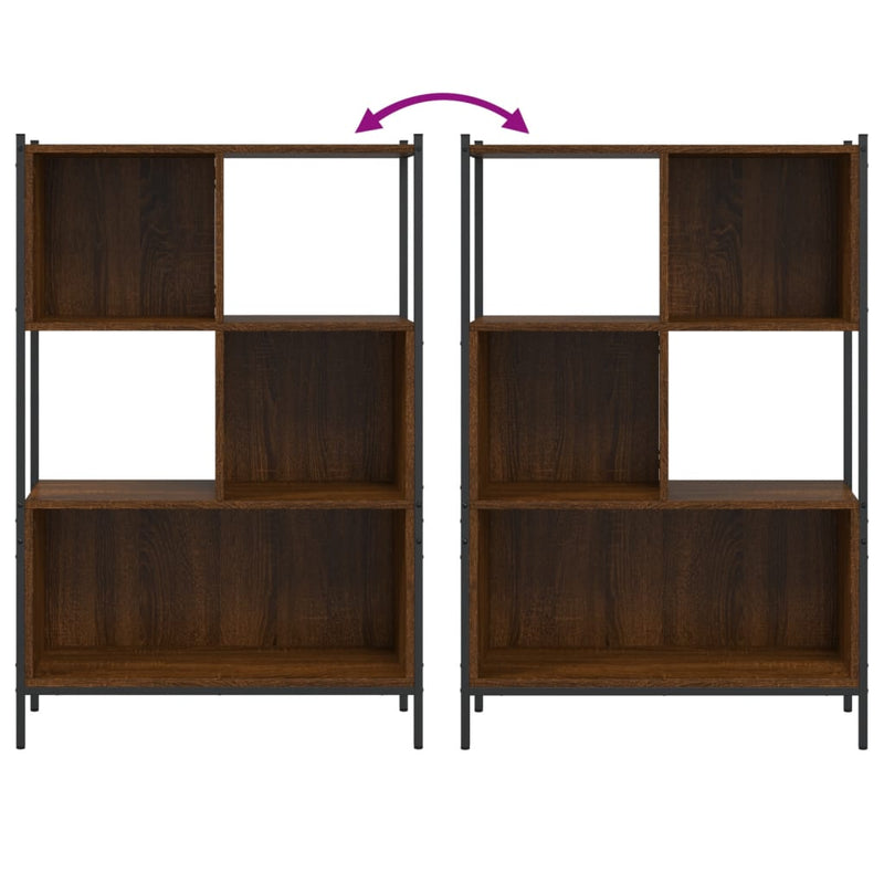 vidaXL barna tölgy színű szerelt fa könyvszekrény 72x28x109 cm