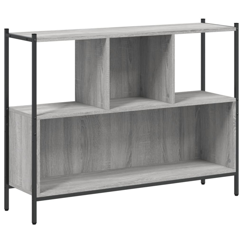 vidaXL szürke sonoma színű szerelt fa könyvespolc 102x28x77,5 cm