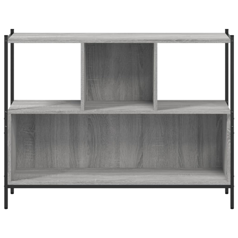 vidaXL szürke sonoma színű szerelt fa könyvespolc 102x28x77,5 cm