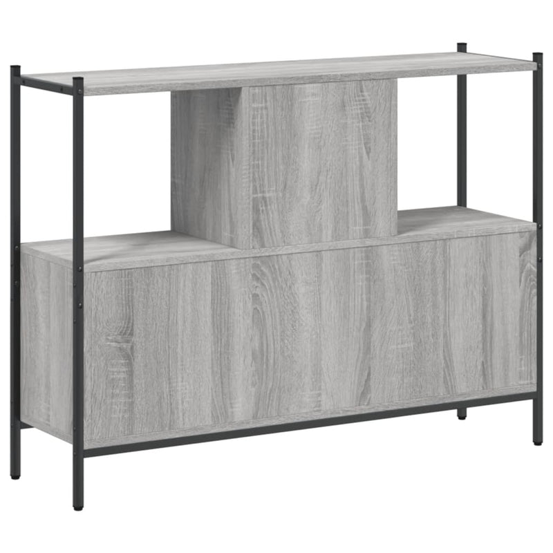 vidaXL szürke sonoma színű szerelt fa könyvespolc 102x28x77,5 cm