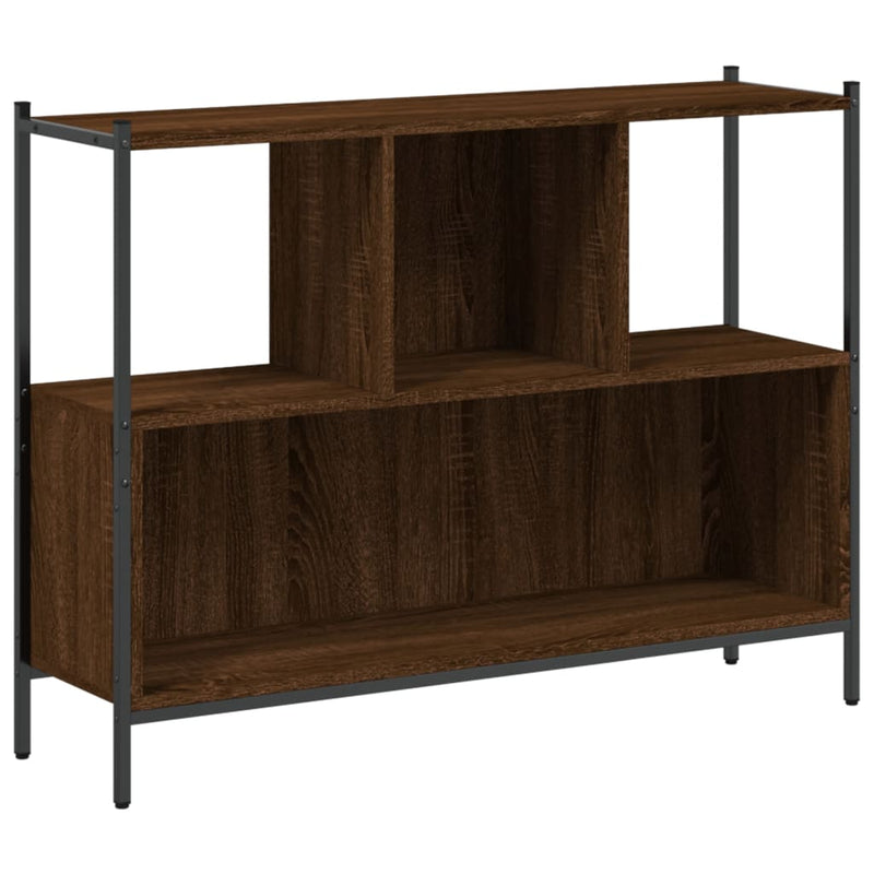 vidaXL barna tölgy színű szerelt fa könyvszekrény 102x28x77,5 cm