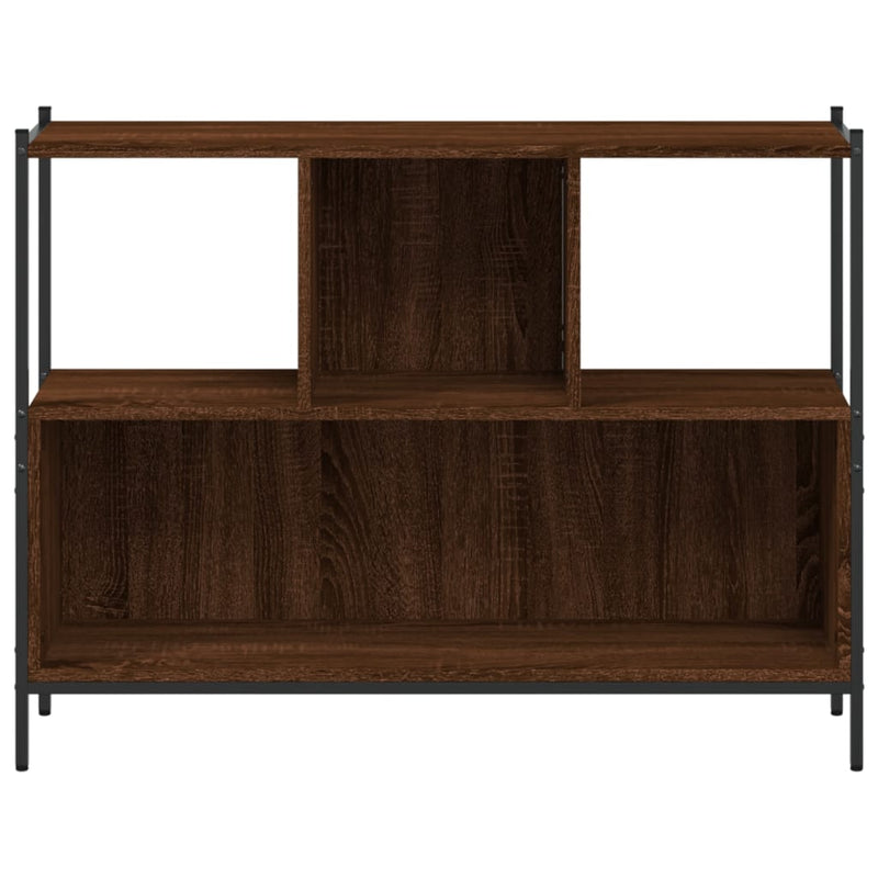 vidaXL barna tölgy színű szerelt fa könyvszekrény 102x28x77,5 cm