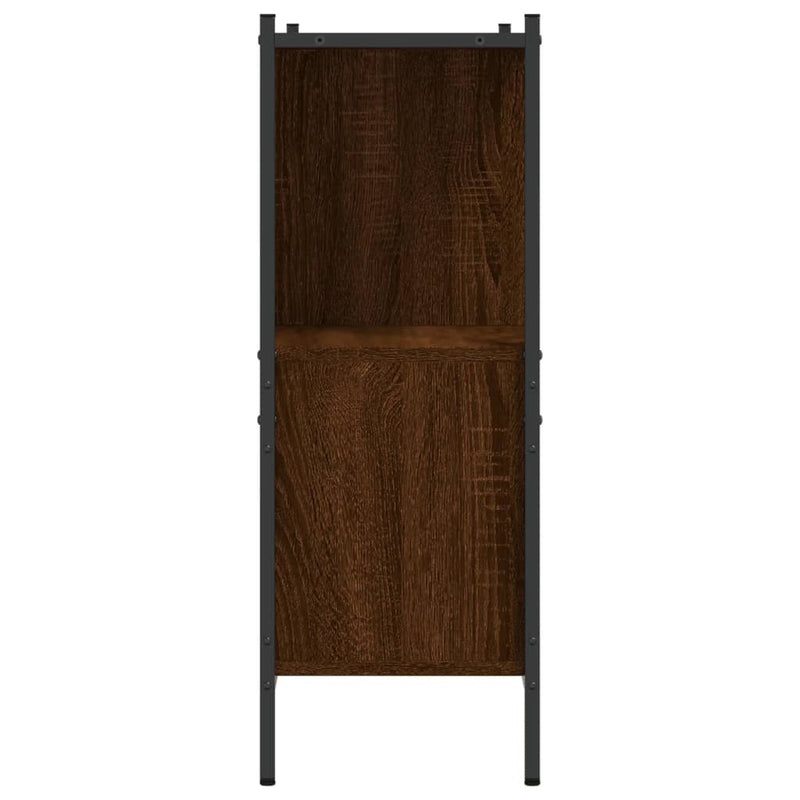 vidaXL barna tölgy színű szerelt fa könyvszekrény 102x28x77,5 cm