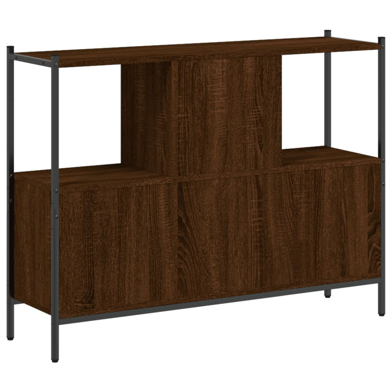 vidaXL barna tölgy színű szerelt fa könyvszekrény 102x28x77,5 cm