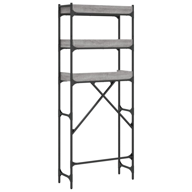 vidaXL szürke sonoma színű szerelt fa mosógéppolc 67 x 25 x 163 cm