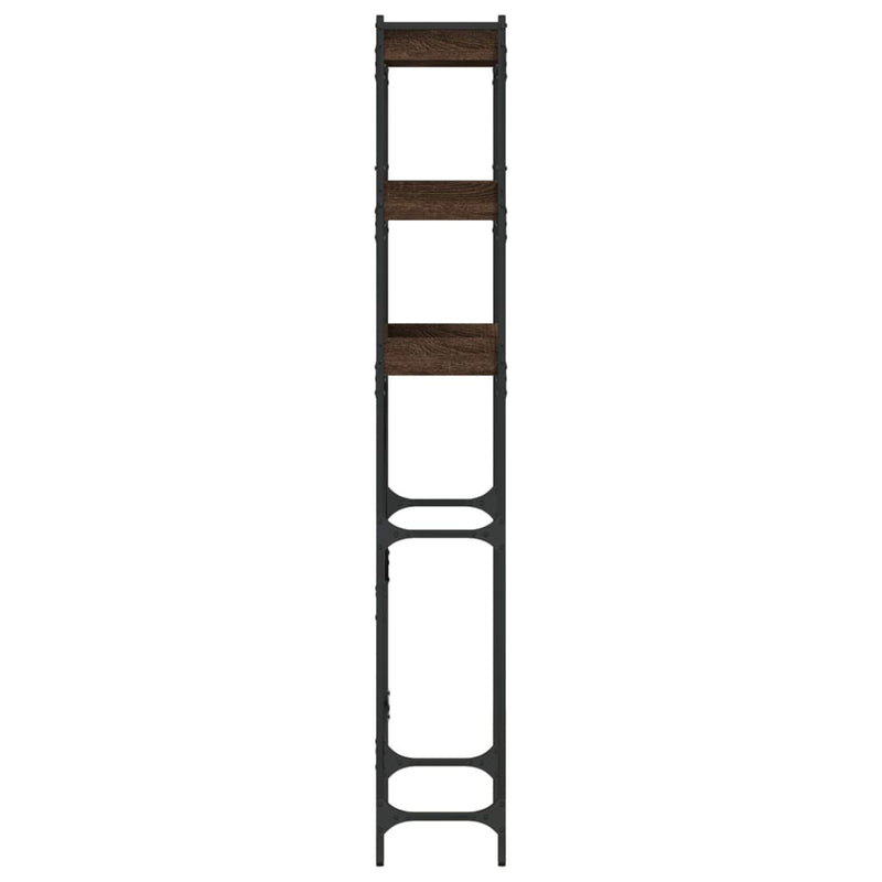 vidaXL barna tölgyszínű szerelt fa mosógéppolc 67 x 25 x 163 cm