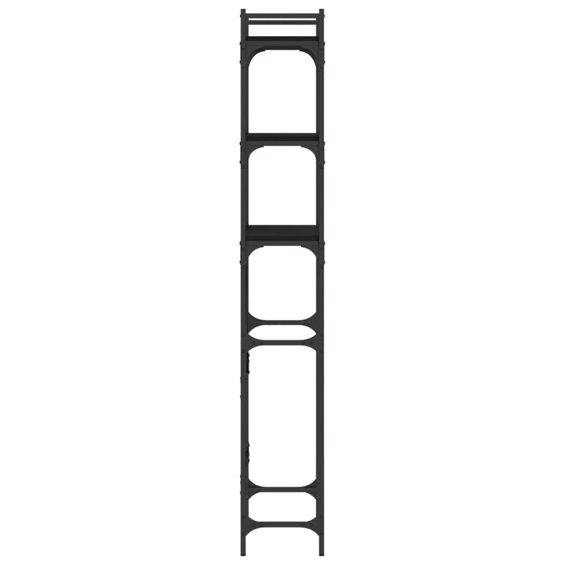 vidaXL fekete szerelt fa mosógéppolc 67 x 25 x 163 cm