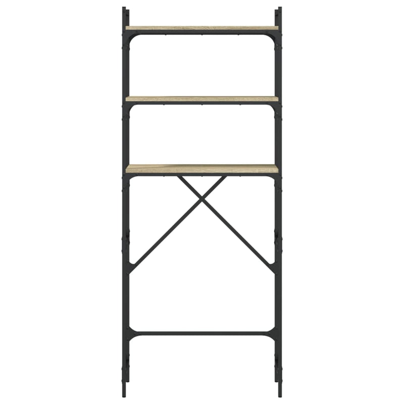 vidaXL sonoma tölgy színű szerelt fa mosógéppolc 67 x 25 x 163 cm