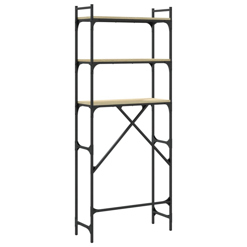 vidaXL sonoma tölgy színű szerelt fa mosógéppolc 67 x 25 x 163 cm